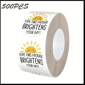 500 Sunshine Hope This Package Brightens Your Day Stickers Roll Customer Service